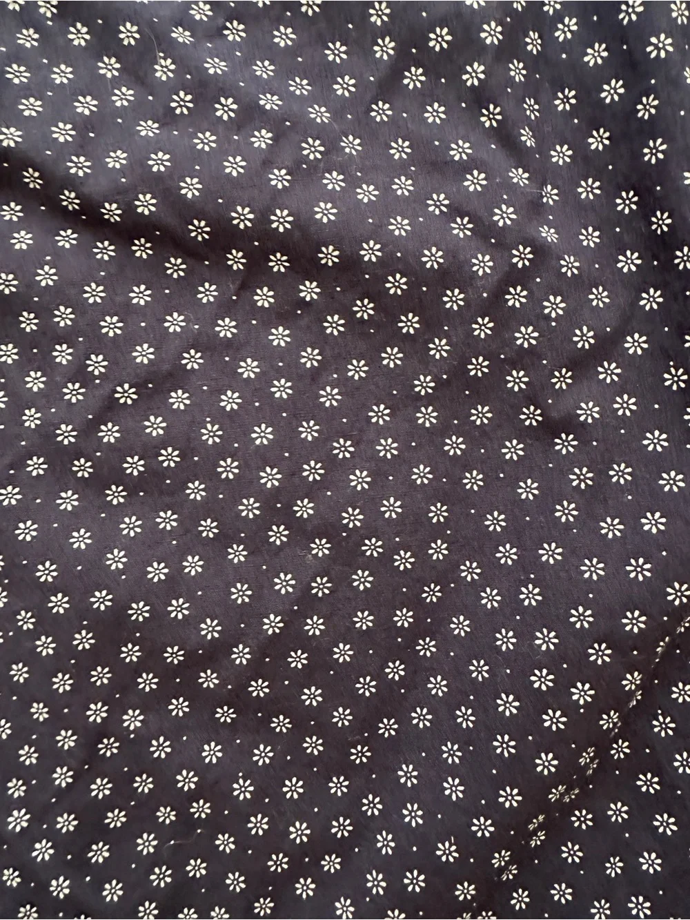 J. Crew Navy Button-Down Shirt with White Floral Print